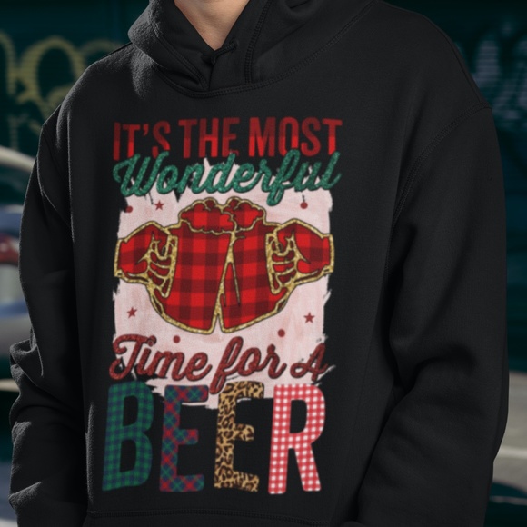 TIME FOR A BEER: UNISEX HOODIE - Picture 2 of 2